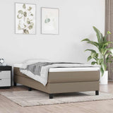 Vidaxl pocketveringmatras voor kinderen medium 80x160 cm stof taupe