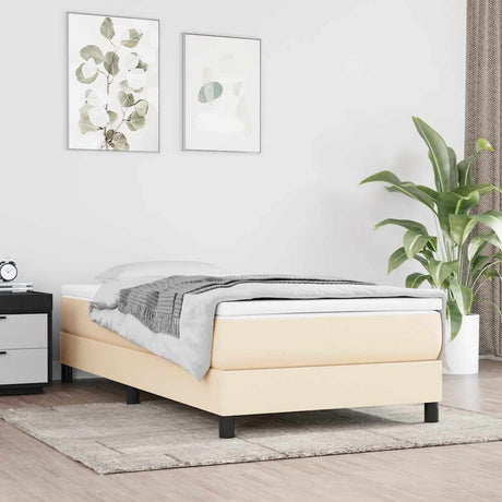 Vidaxl pocketveringmatras voor kinderen medium 80x160 cm stof crèmekleurig