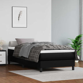 Vidaxl pocketveringmatras voor kinderen medium 80x160 cm kunstleer zwart