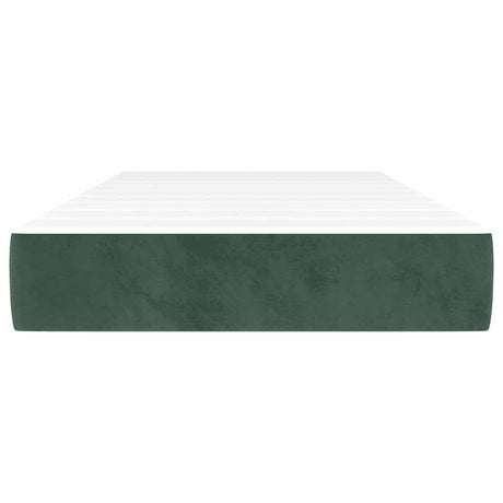 Vidaxl pocketveringmatras medium 80x210x20 cm fluweel donkergroen