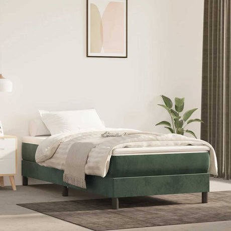 Vidaxl pocketveringmatras medium 80x210x20 cm fluweel donkergroen