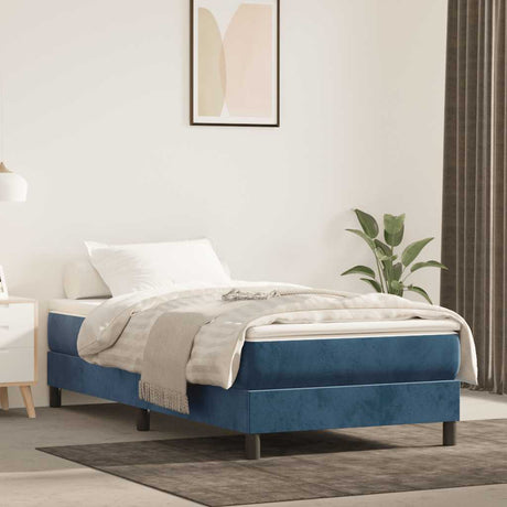 Vidaxl pocketveringmatras medium 80x210x20 cm fluweel donkerblauw