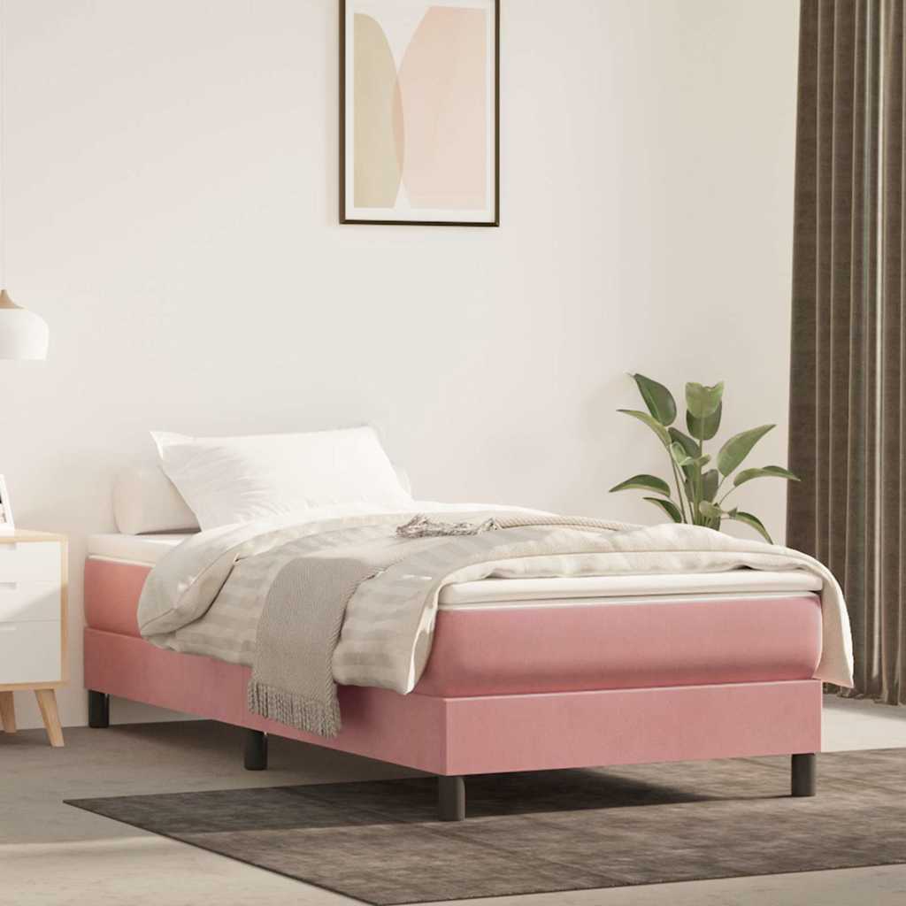 Vidaxl pocketveringmatras medium 80x210x20 cm fluweel roze