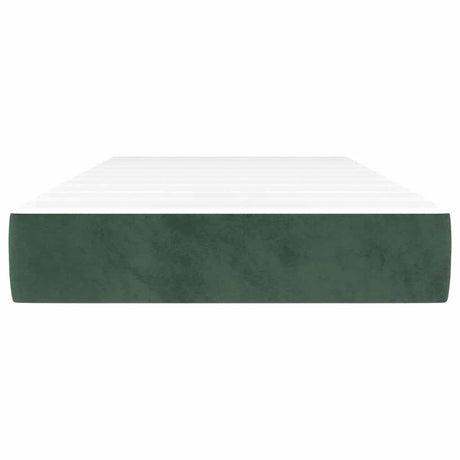 Vidaxl pocketveringmatras medium 100x210x20 cm fluweel donkergroen