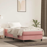 Vidaxl pocketveringmatras medium 100x210x20 cm fluweel roze
