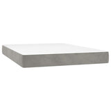Vidaxl pocketveringmatras medium 120x210x20 cm fluweel lichtgrijs