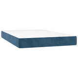 Vidaxl pocketveringmatras medium 120x210x20 cm fluweel donkerblauw