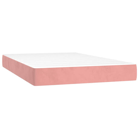 Vidaxl pocketveringmatras medium 120x210x20 cm fluweel roze