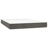 Vidaxl pocketveringmatras medium 140x210x20 cm fluweel donkergrijs