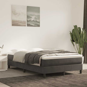 Vidaxl pocketveringmatras medium 140x210x20 cm fluweel donkergrijs