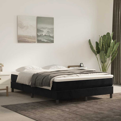 Vidaxl pocketveringmatras medium 140x210x20 cm fluweel zwart