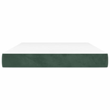 Vidaxl pocketveringmatras medium 140x210x20 cm fluweel donkergroen