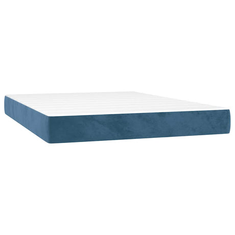 Vidaxl pocketveringmatras medium 140x210x20 cm fluweel donkerblauw