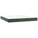 Vidaxl pocketveringmatras medium 160x210x20 cm fluweel donkergroen