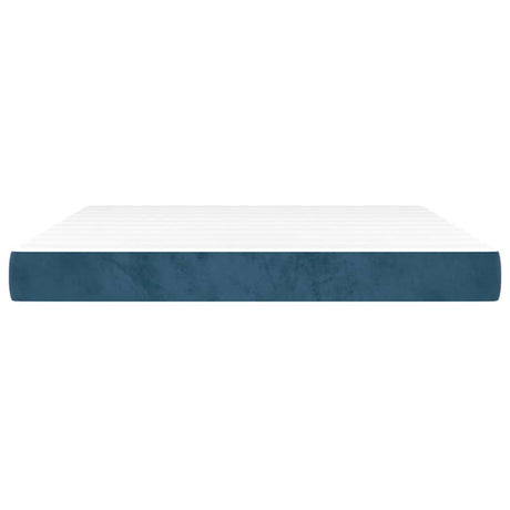 Vidaxl pocketveringmatras medium 160x210x20 cm fluweel donkerblauw