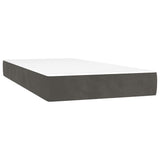 Vidaxl pocketveringmatras medium 80x220x20 cm fluweel donkergrijs