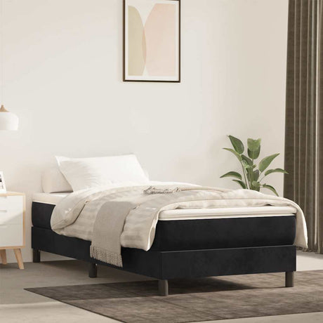 Vidaxl pocketveringmatras medium 80x220x20 cm fluweel zwart