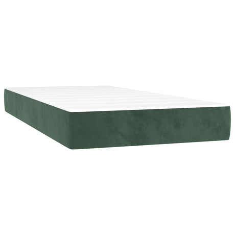 Vidaxl pocketveringmatras medium 80x220x20 cm fluweel donkergroen