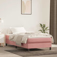 Vidaxl pocketveringmatras medium 90x220x20 cm fluweel roze
