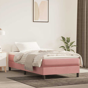 Vidaxl pocketveringmatras medium 90x220x20 cm fluweel roze