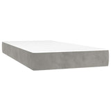 Vidaxl pocketveringmatras medium 100x220x20 cm fluweel lichtgrijs