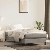 Vidaxl pocketveringmatras medium 100x220x20 cm fluweel lichtgrijs