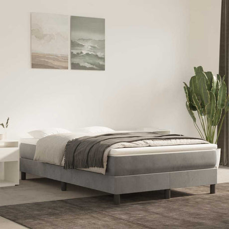 Vidaxl pocketveringmatras medium 120x220x20 cm fluweel lichtgrijs