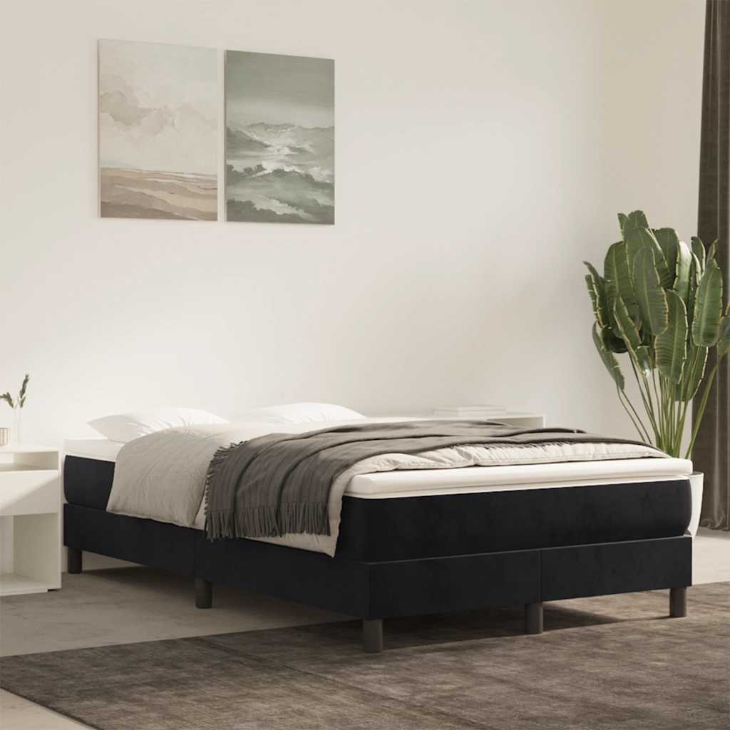 Vidaxl pocketveringmatras medium 120x220x20 cm fluweel zwart