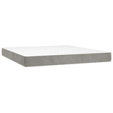 Vidaxl pocketveringmatras medium 160x220x20 cm fluweel lichtgrijs