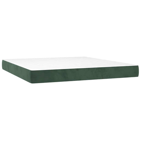 Vidaxl pocketveringmatras medium 160x220x20 cm fluweel donkergroen
