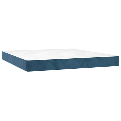 Vidaxl pocketveringmatras medium 160x220x20 cm fluweel donkerblauw