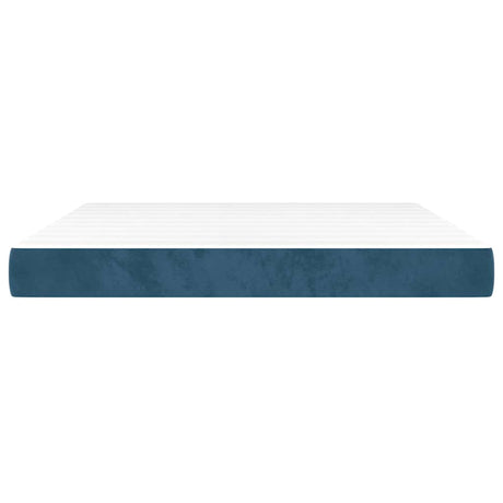 Vidaxl pocketveringmatras medium 160x220x20 cm fluweel donkerblauw