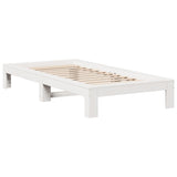 Vidaxl bedframe zonder matras massief grenenhout wit 90x200 cm