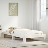 Vidaxl bedframe zonder matras massief grenenhout wit 75x190 cm