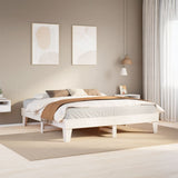Vidaxl bedframe zonder matras massief grenenhout wit 200x200 cm