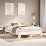 Vidaxl bedframe zonder matras massief grenenhout wit 140x200 cm