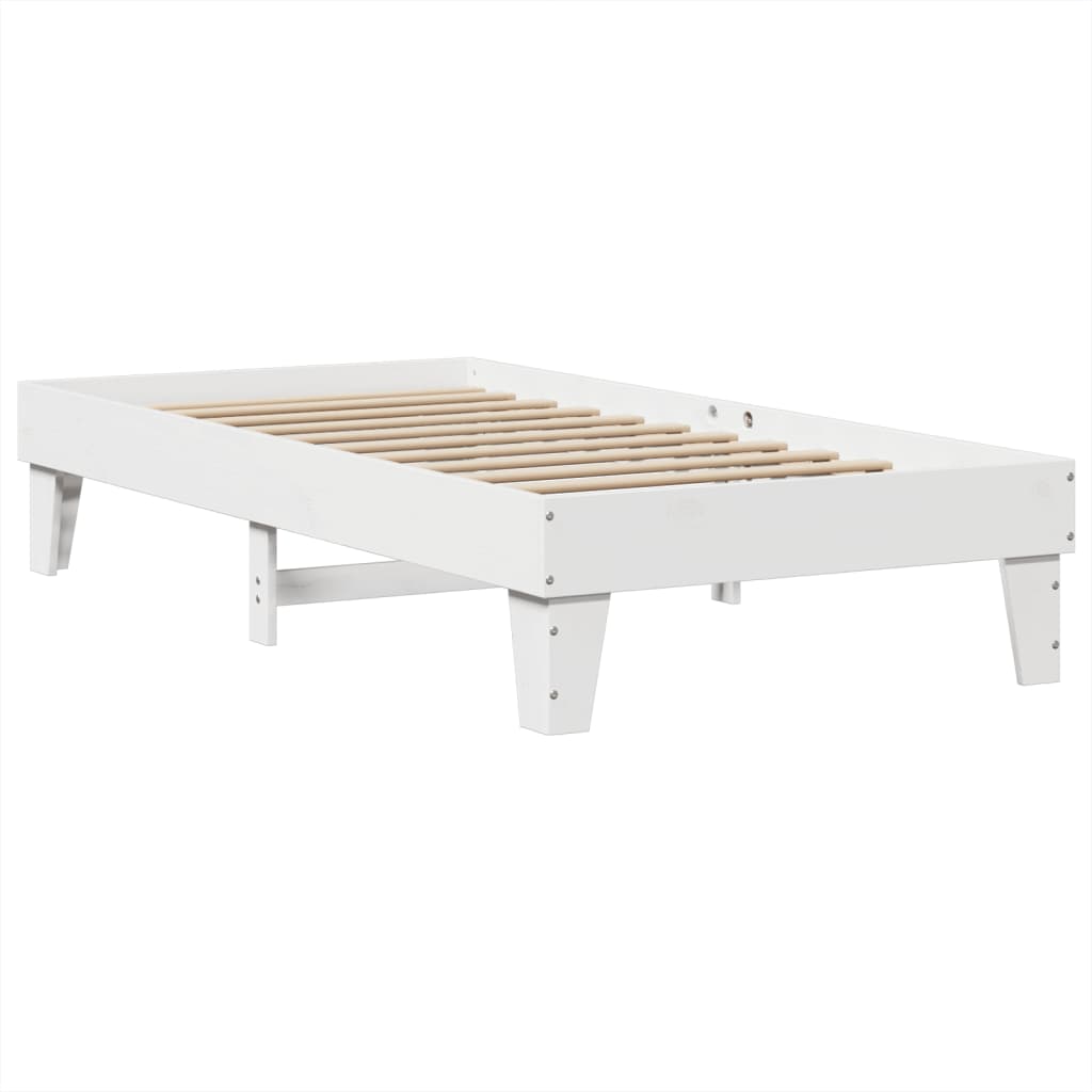 Vidaxl bedframe zonder matras massief grenenhout wit 140x200 cm