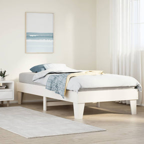 Vidaxl bedframe zonder matras massief grenenhout wit 90x190 cm