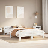 Vidaxl bedframe zonder matras massief grenenhout wit 150x200 cm