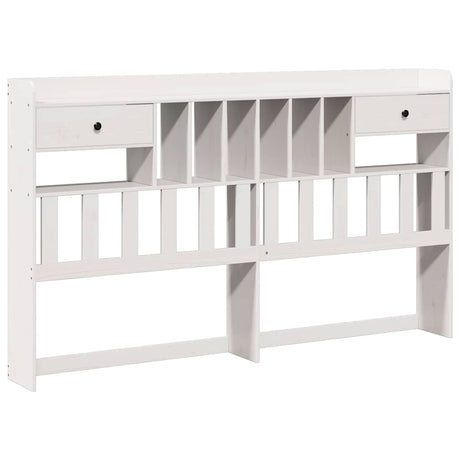 Vidaxl hoofdbord met opbergruimte 180 cm massief grenenhout wit
