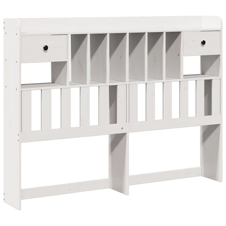Vidaxl hoofdbord met opbergruimte 140 cm massief grenenhout wit
