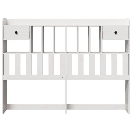 Vidaxl hoofdbord met opbergruimte 140 cm massief grenenhout wit