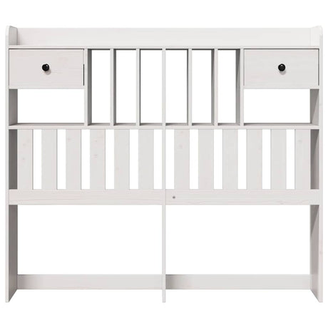 Vidaxl hoofdbord met opbergruimte 135 cm massief grenenhout wit