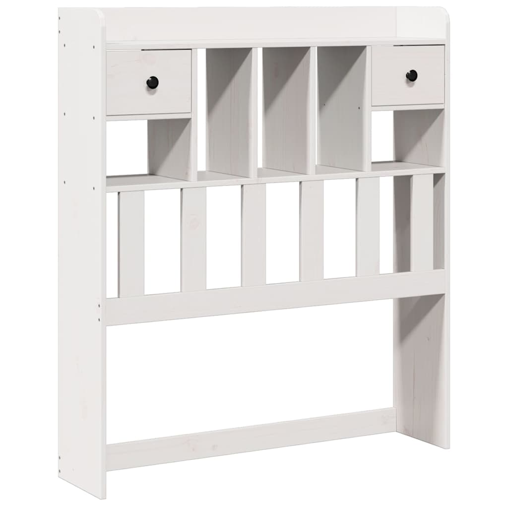 Vidaxl hoofdbord met opbergruimte 90 cm massief grenenhout wit