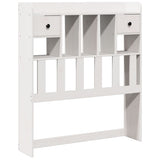 Vidaxl hoofdbord met opbergruimte 90 cm massief grenenhout wit