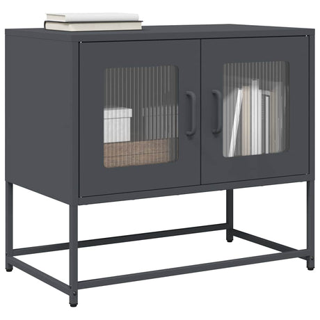 Vidaxl tv-meubel 68x39x60,5 cm koudgewalst staal antracietkleurig