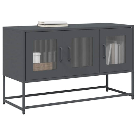 Vidaxl tv-meubel 100,5x39x60,5 cm koudgewalst staal antracietkleurig