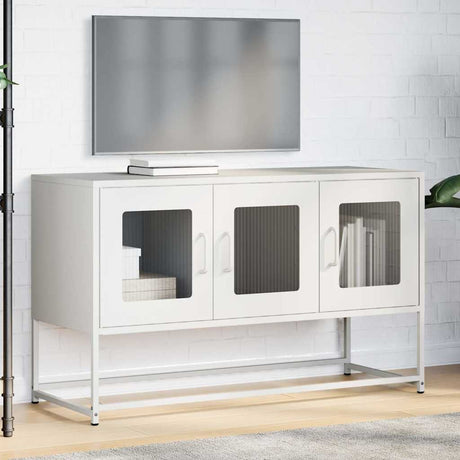 Vidaxl tv-meubel 100,5x39x60,5 cm koudgewalst staal wit