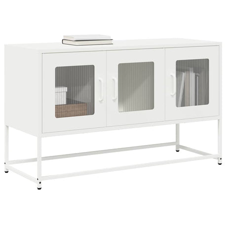 Vidaxl tv-meubel 100,5x39x60,5 cm koudgewalst staal wit
