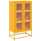 Vidaxl hoge kast 68x39x123 cm staal mosterdgeel